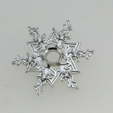 10k Snowflake Semi Mount Pendant Setting Round RD 6x6mm - Syzjewelry